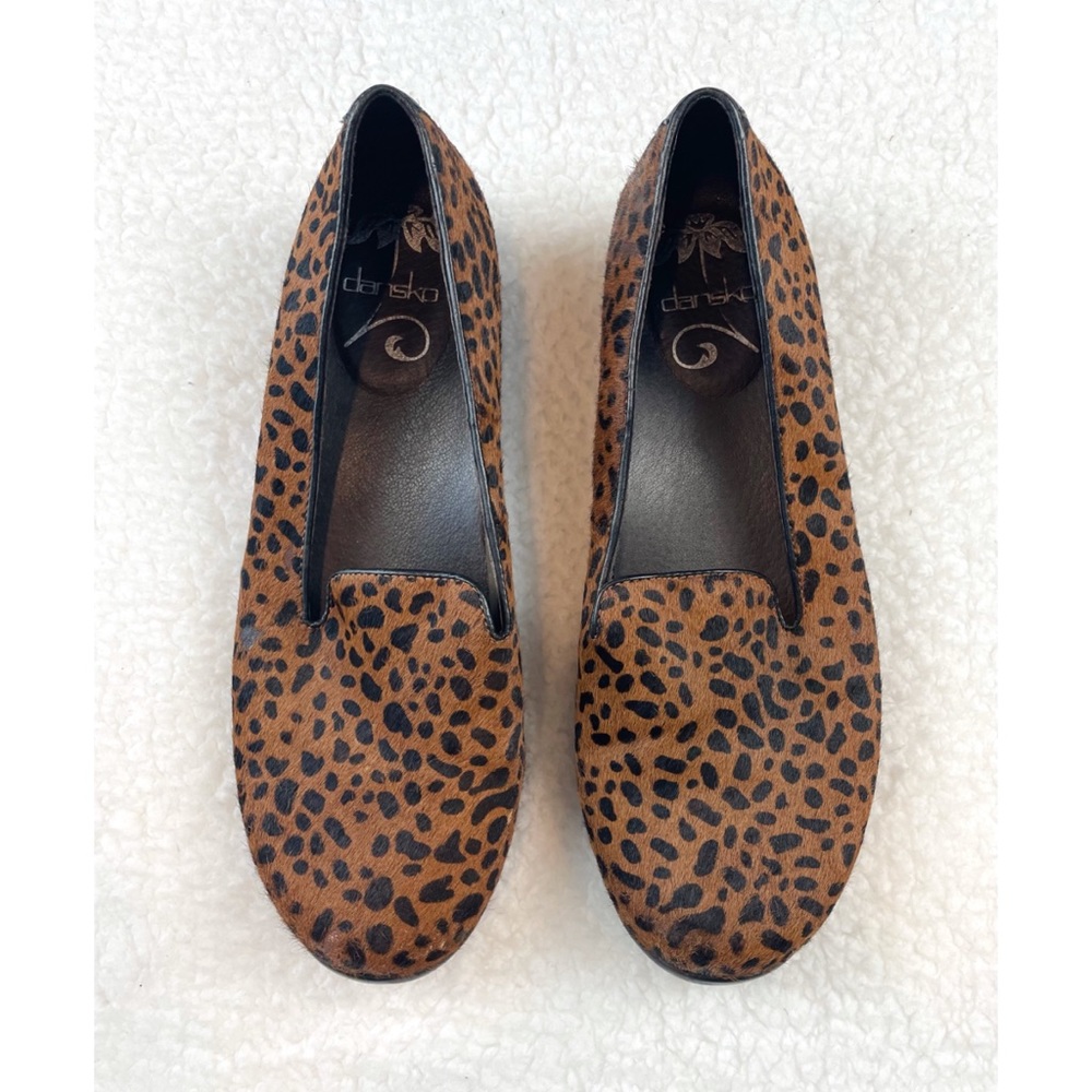 DANSKO • Olivia Cheetah Calf Hair Slip-On Loafers - Picture 14 of 16